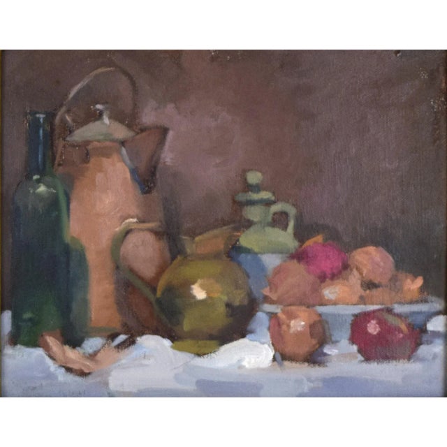 Post Impressionist Vintage Modernist Post Impressionist Still Life Painting For Sale - Image 3 of 6