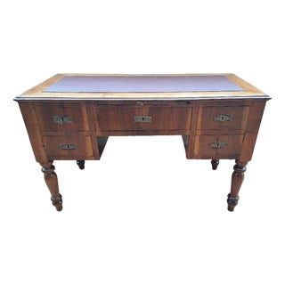 Late 19th Century Italian Walnut Desk, Italy For Sale