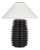 Kelly Wearstler by Visual Comfort Signature Crenelle 27" Stacked Table Lamp in Ebonized Birch with Linen Shade For Sale