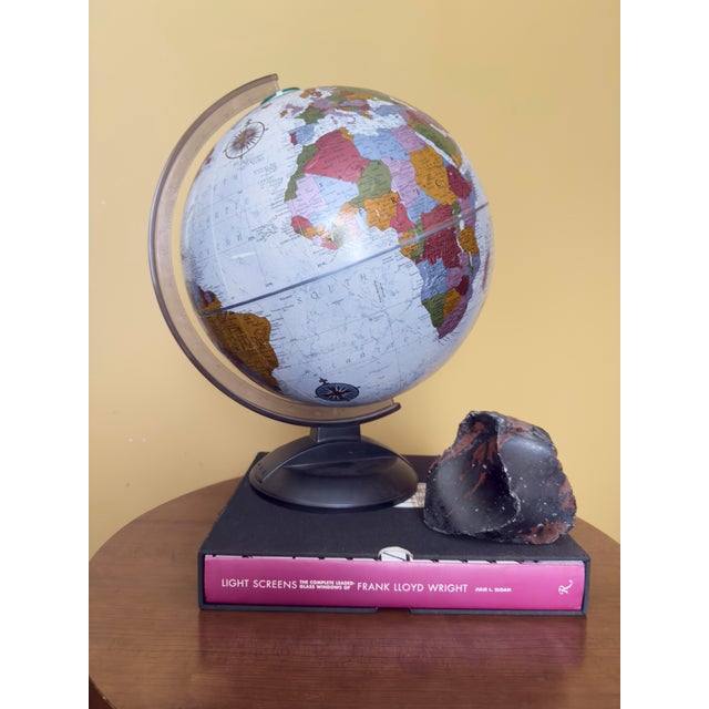 Blue Vintage Replogle Traveler Globe in Blue, Circa 1990s For Sale - Image 8 of 8