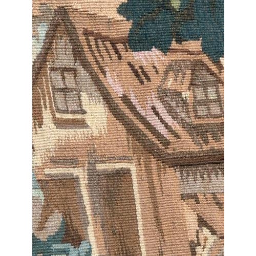 Mid-Century Handwoven Aubusson The Man Near the River Tapestry, 1970s For Sale - Image 11 of 18