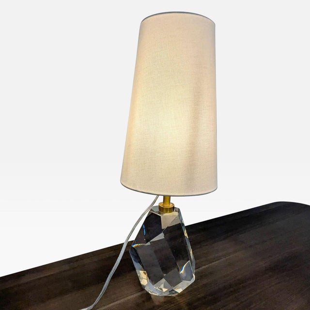 Traditional Lillian August Halcyon Faceted Crystal Table Lamp For Sale - Image 3 of 8