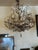 Transparent Vintage Italian Crystal and Gilt Metal Chandelier For Sale - Image 8 of 9