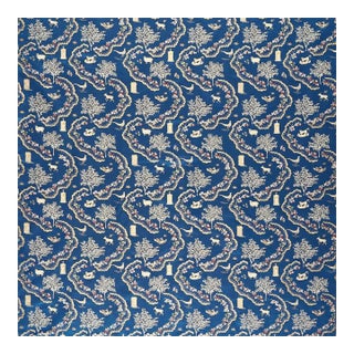 Sanderson Wildflower Meadow Brocade Fabric in Sapphire For Sale