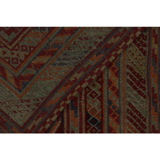 Textile 1950s Vintage Baluch Rug in Gold, Blue, Red & Green Patterns, From Rug & Kilim For Sale - Image 7 of 7