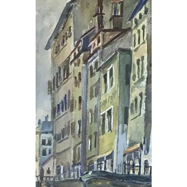 Harry Urban, Les Terreaux, Genève, Watercolor on Paper, Framed For Sale - Image 4 of 9