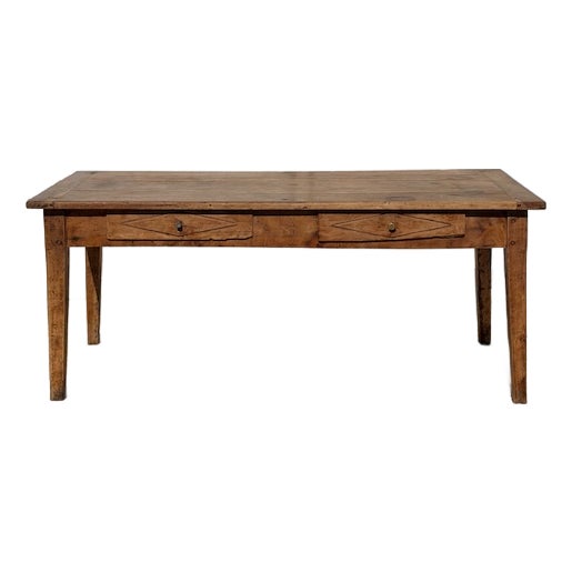 18th Centry French Provincial Walnut Prep Table With Drawers For Sale