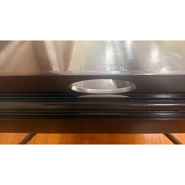Early 20th Century Barbara Barry for Baker Mahogany Tray-Top Coffee Table For Sale - Image 15 of 18
