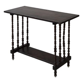 Vintage Two-Tiered Spool Entry Table / Console, Circa 1920s-40s For Sale
