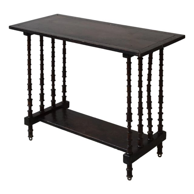 Vintage Two-Tiered Spool Entry Table / Console, Circa 1920s-40s For Sale