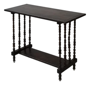 Vintage Two-Tiered Spool Entry Table / Console, Circa 1920s-40s