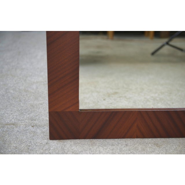 Wood Modern Mahogany Veneer Mirror, 1950s For Sale - Image 7 of 8