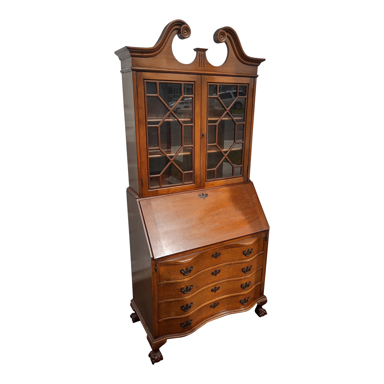 1940s Governor Winthrop Mahogany Secretary Desk Chairish