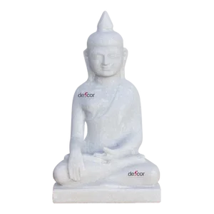 Table Top Pure White Marble Buddha
