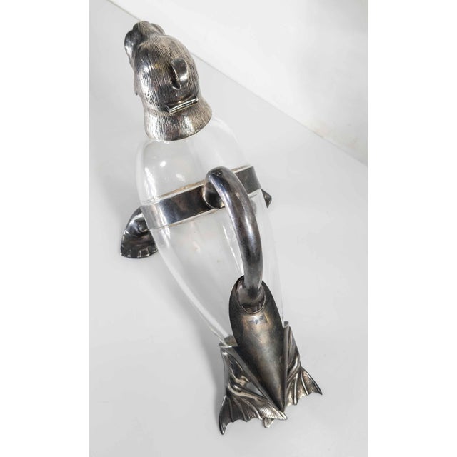 19th Century English Victorian Silverplate Walrus Seal Form Wine Decanter For Sale In New York - Image 6 of 18