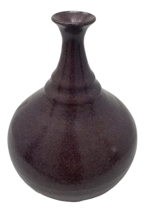 Mid 20th Century Plum Glazed Ceramic Vase