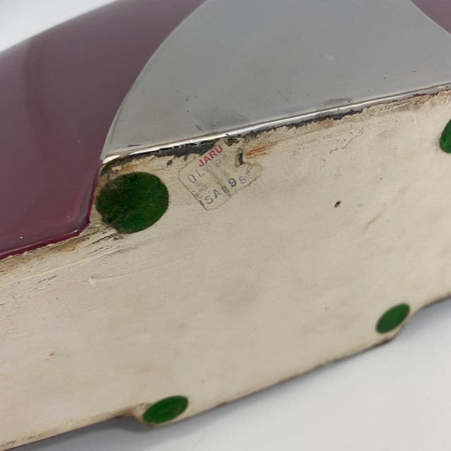 1983 Deco Jaru Mauve and Chrome Ceramic Vase For Sale - Image 12 of 13