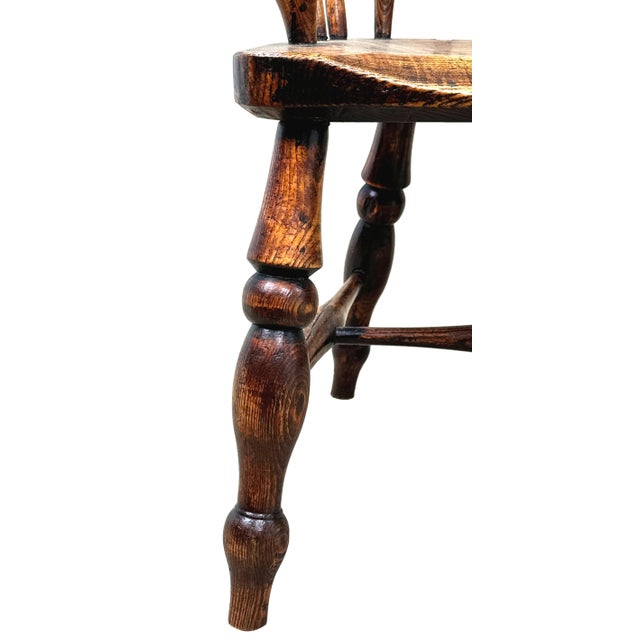 19th Century Childs Ash & Elm Windsor Armchair, 1860s For Sale - Image 9 of 11
