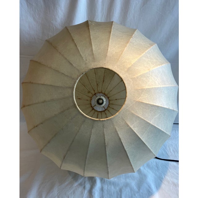 Textile Cocoon Pendant Light from Goldkant Leuchten, Germany, 1960s For Sale - Image 7 of 8