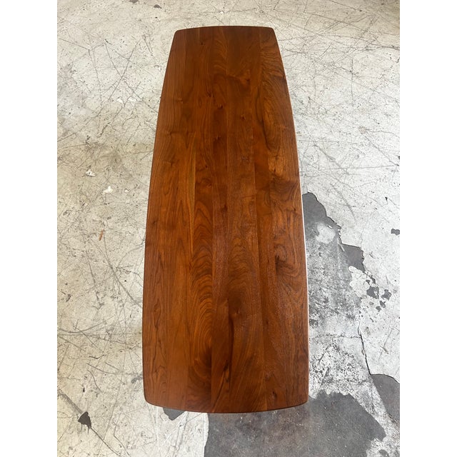 Mid Century Modern Walnut Coffee Table For Sale - Image 4 of 6