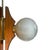 Metal Space Age Model Sputnik Hanging Pendant with Wooden Base, Brass Details and Glass Domes, 1960s For Sale - Image 7 of 9