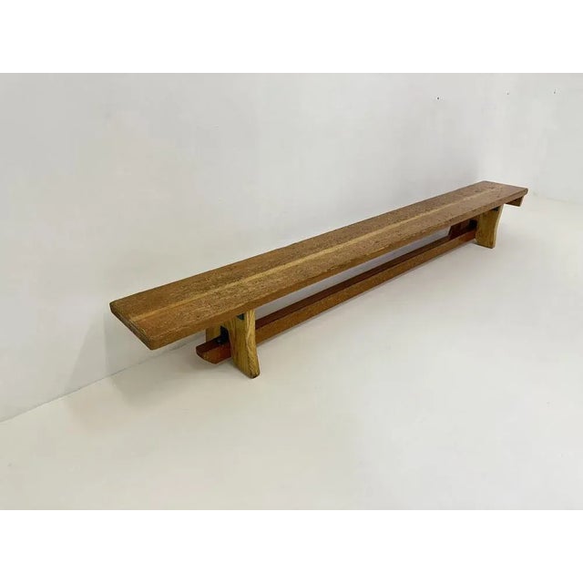 Vintage Wooden School Bench, 1970s For Sale - Image 4 of 8