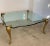 P.E. Guerin P E Guerin Brass Glass Floating Coffee Table For Sale - Image 4 of 9