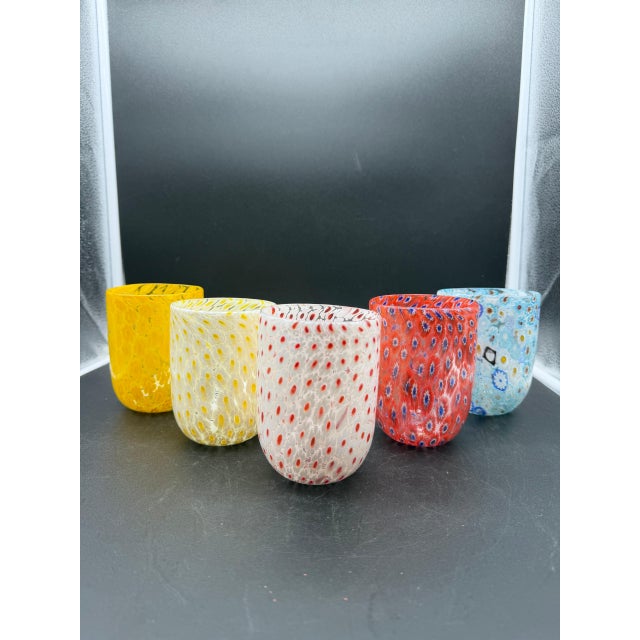 Murano Glass Goti de Fornaia Glasses, 1950s, Set of 5 For Sale - Image 13 of 13