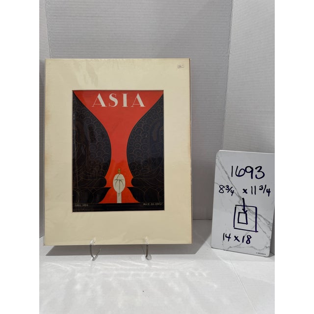 1929 Original Asia Cover, April, Frank McIntosh, Art Deco, Matted For Sale In Atlanta - Image 6 of 6