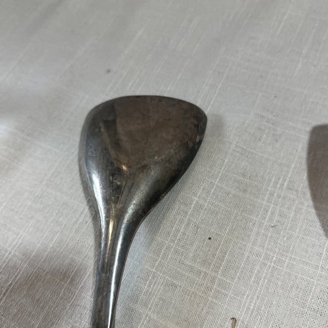 Metal Pair of 1970s Lucite and Silver Serving Utensils For Sale - Image 7 of 8