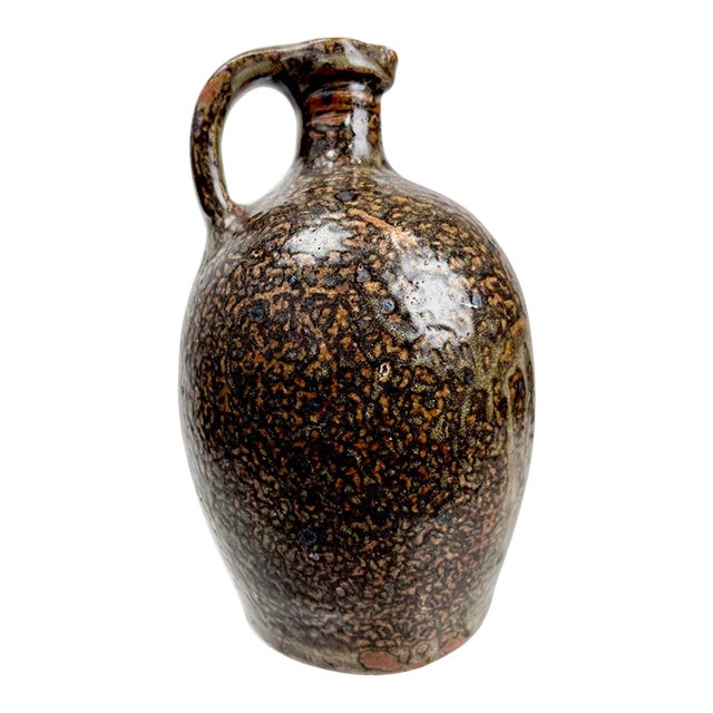 1950s French Stoneware Pitcher For Sale