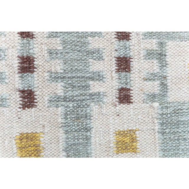 Early 21st Century Modern Scandinavian Geometric Cream Flatweave Rug "Jetty" by Doris Leslie Blau For Sale - Image 5 of 8