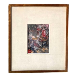 1960's Custom Framed Original Collage-S. Black-Signed For Sale