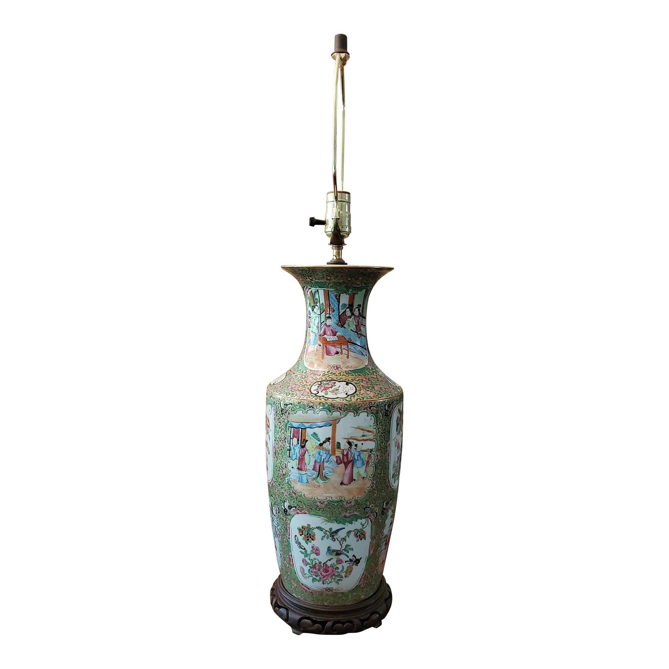 アンティーク　チャイナ　ローズメダリオン ２枚　Chinese Rose アンティーク チャイナ ローズメダリオン 2枚 Chinese Rose