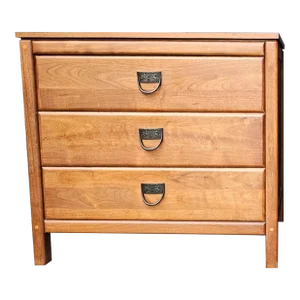 Sloane Mayer, Washington DC Mid-Century Walnut Three Drawer Cabinet / Side Chest