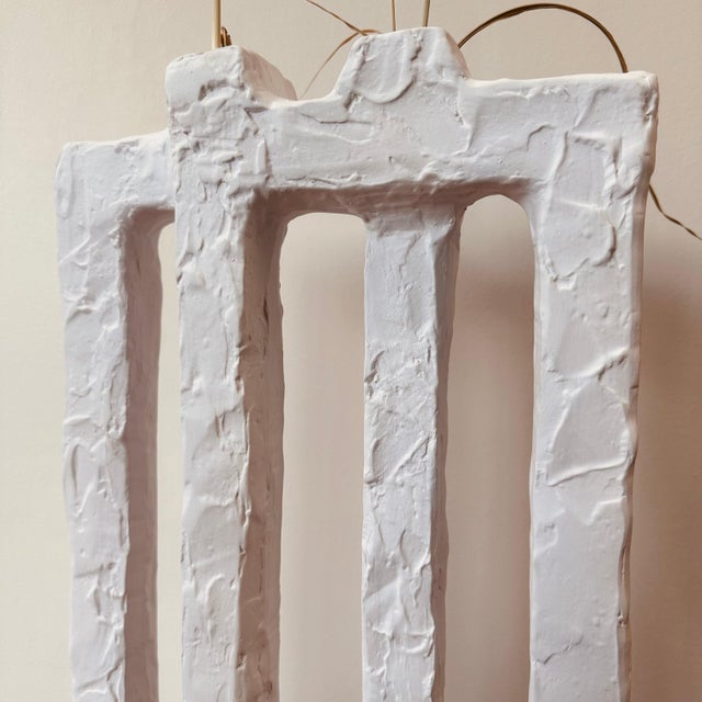 Italian Vase Matte White Ceramic Vessel For Sale - Image 4 of 7