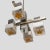 1970s Gaetano Sciolari ceiling light for Mazzega. Chrome structure, hand blown glass clear and amber submerso shades. The...