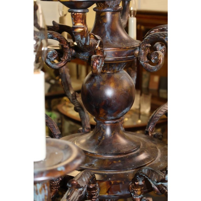 French Style Bronze 18 Light Chandelier by Mariner Model 18430 Royal Heritage For Sale - Image 16 of 17