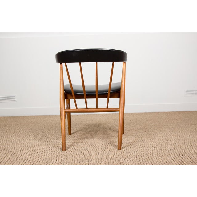 Danish Armchair in Teak and Skai by Helge Sibast for Sibast, 1950s For Sale - Image 3 of 13