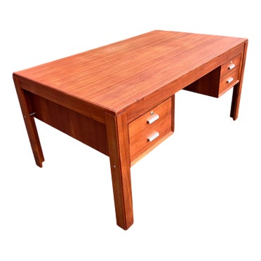 Double Teak Desk by Erik Brouer for Brouer Møbelfabrik For Sale