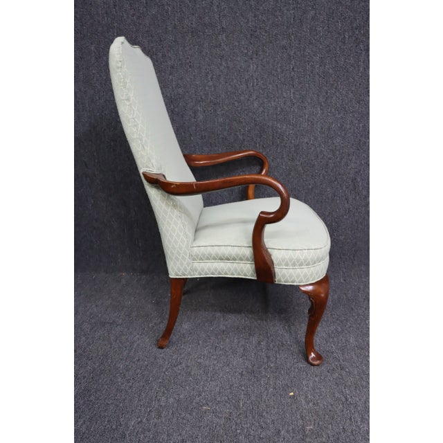 Queen Anne Cherry Shepherd Crook Arm Chairs - a Pair For Sale - Image 10 of 12