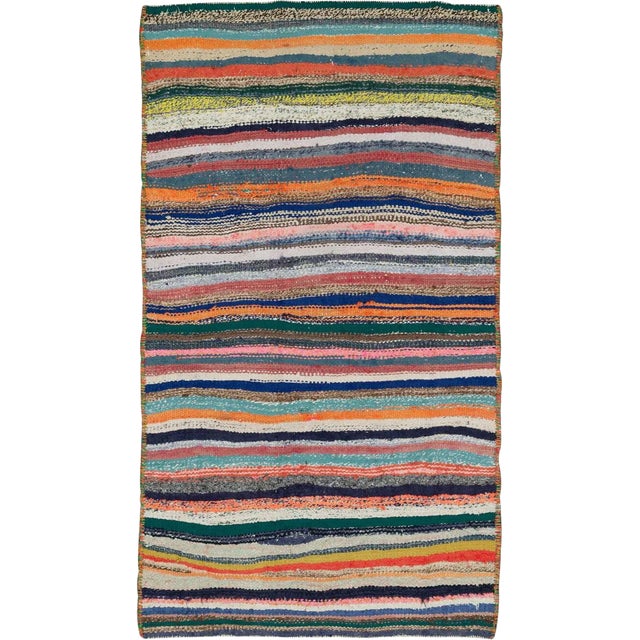 Vintage Persian Flatweave Kilim Rug – Size: 3' 10" X 6' 9" For Sale