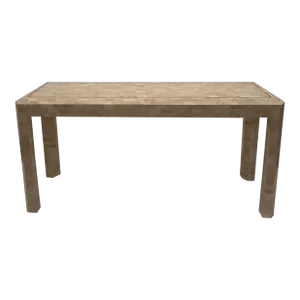 Maitland Smith Tessellated Stone and Inlaid Brass Console