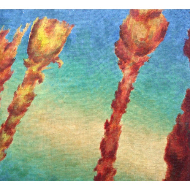 Mid-Century Modern Botanical Abstract, Vintage 1970s Modern Floral by Eleanor Perry For Sale - Image 3 of 5