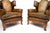 Vintage Leather Wing Back Chairs, 1920s, Set of 2 For Sale - Image 9 of 11