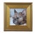 2020s French Frenchie Bull Dog Portrait Painting Including the Antiqued Gold Wood Frame For Sale - Image 5 of 5