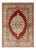 Antique Oushak Rug With Floral Medallion in Light Green, Ivory, Taupe & Red For Sale