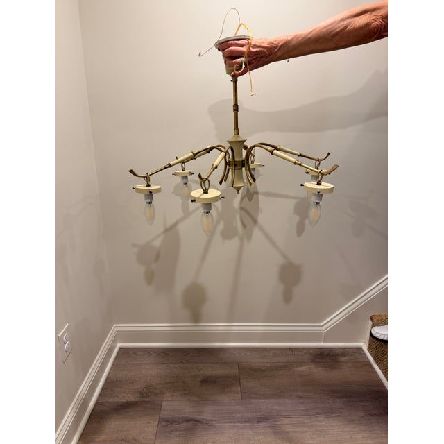 Vintage Stilnovo 6 Arm Chandelier For Sale - Image 11 of 13