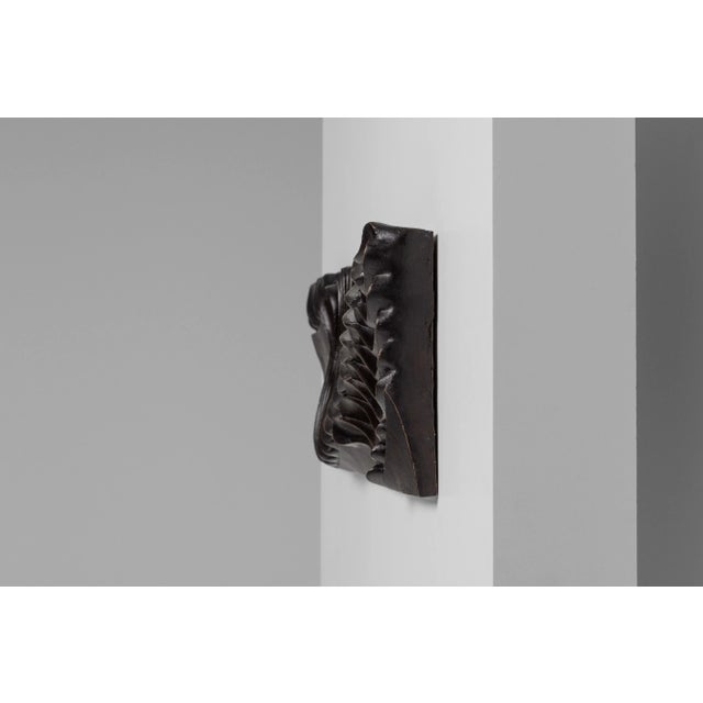 Metal Italian Bronze Wall Sculpture by Carlo Zauli, 1960s For Sale - Image 7 of 13