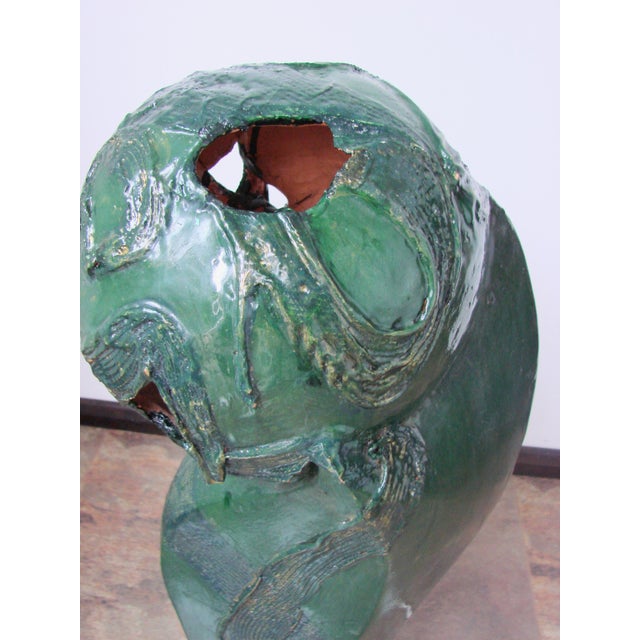 Vintage Head Sculpture Lamp in Glazed Ceramic, Poland, 1990s For Sale - Image 18 of 18